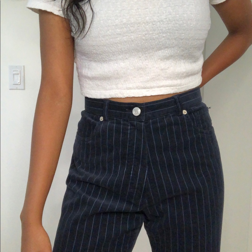 Fancy Striped Navy Pants